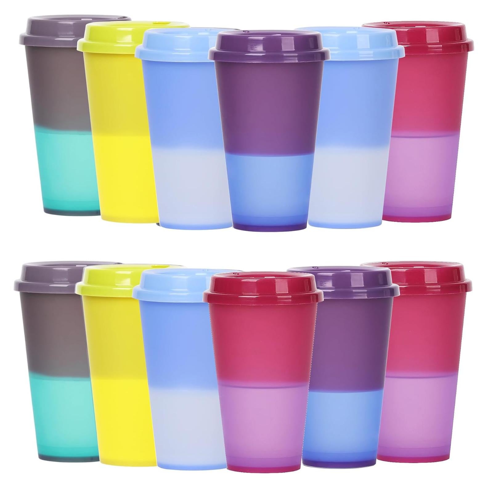 Tazas de café color cambiable Alohastarttg 16 oz - Paquete de 12