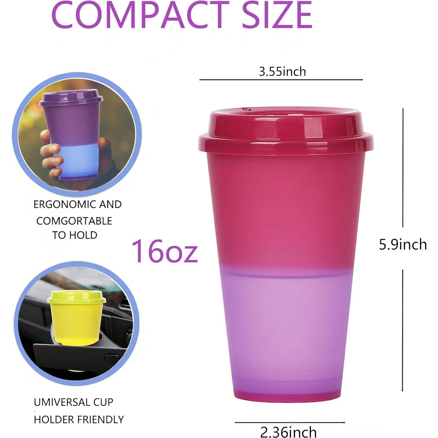 Tazas de café color cambiable Alohastarttg 16 oz - Paquete de 12