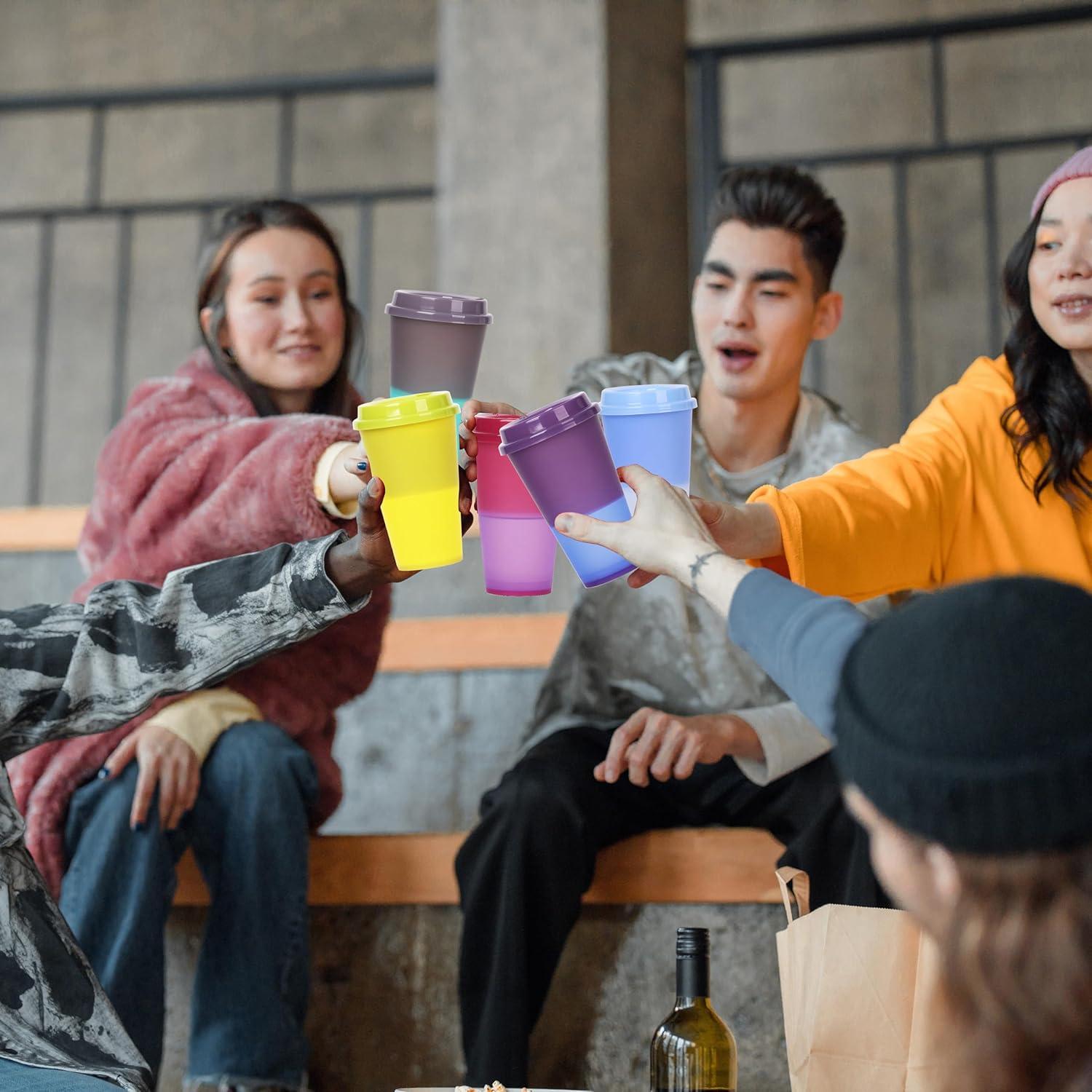 Tazas de café color cambiable Alohastarttg 16 oz - Paquete de 12