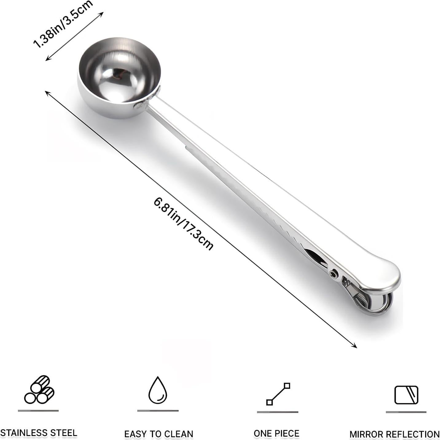 Cucharada Medidora 15ml 2 en 1 con Clip Acero Inoxidable