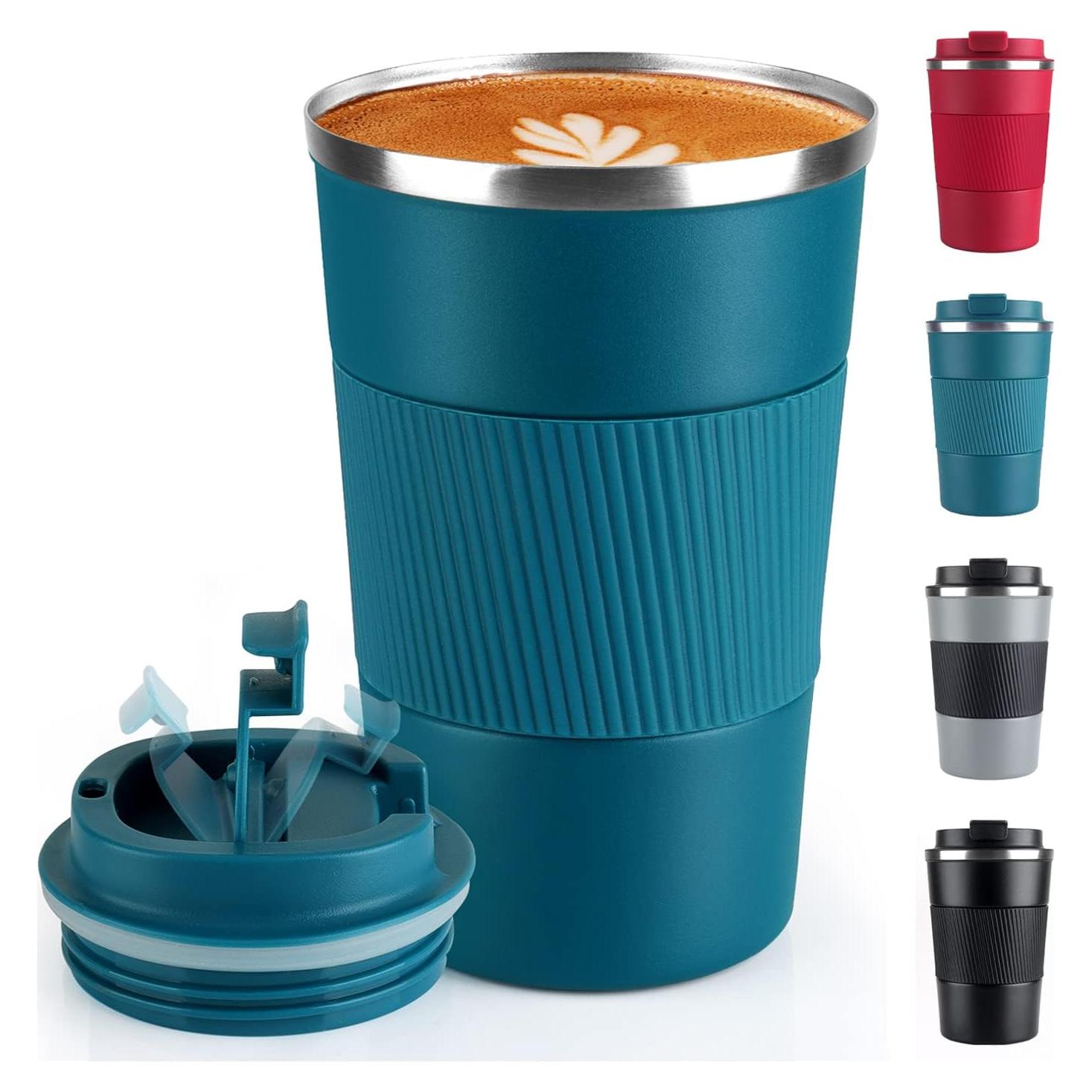 Taza de Viaje Aislada RNGODO 12oz Acero Inoxidable Antiderrame