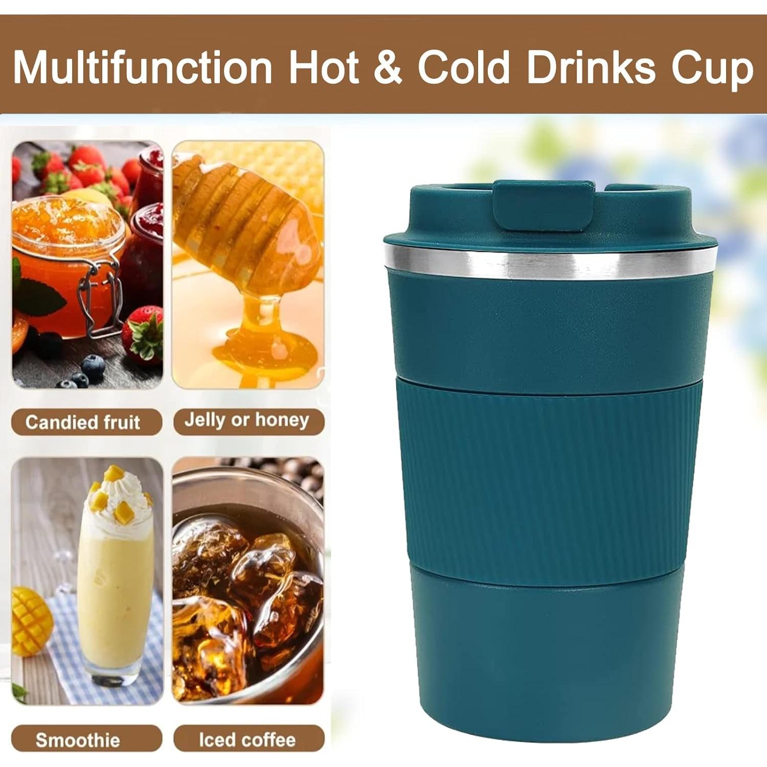 Taza de Viaje Aislada RNGODO 12oz Acero Inoxidable Antiderrame