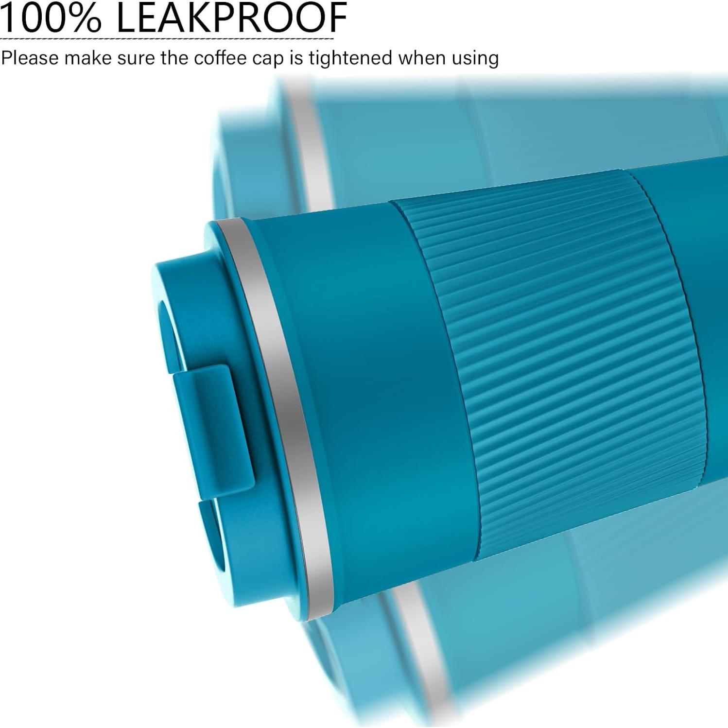 Taza de Viaje MOMSIV 380ml Acero Inoxidable Aislada Antifugas