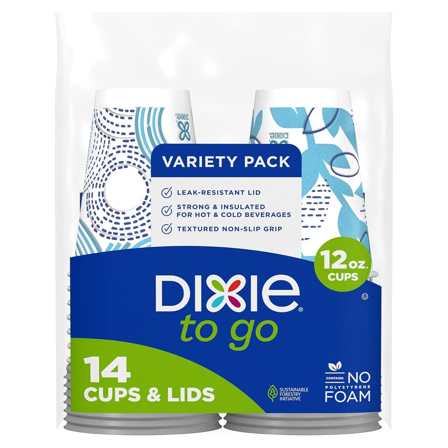 Tazas de papel desechables Dixie To Go 355 ml 14 unidades