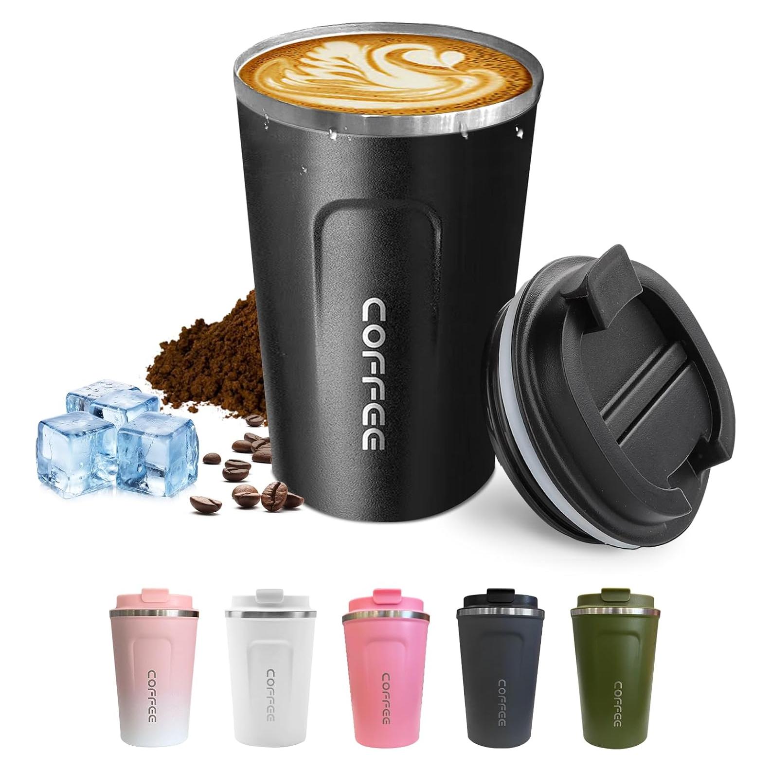 Taza de viaje SPLMIFA 380ml acero inoxidable a prueba de fugas