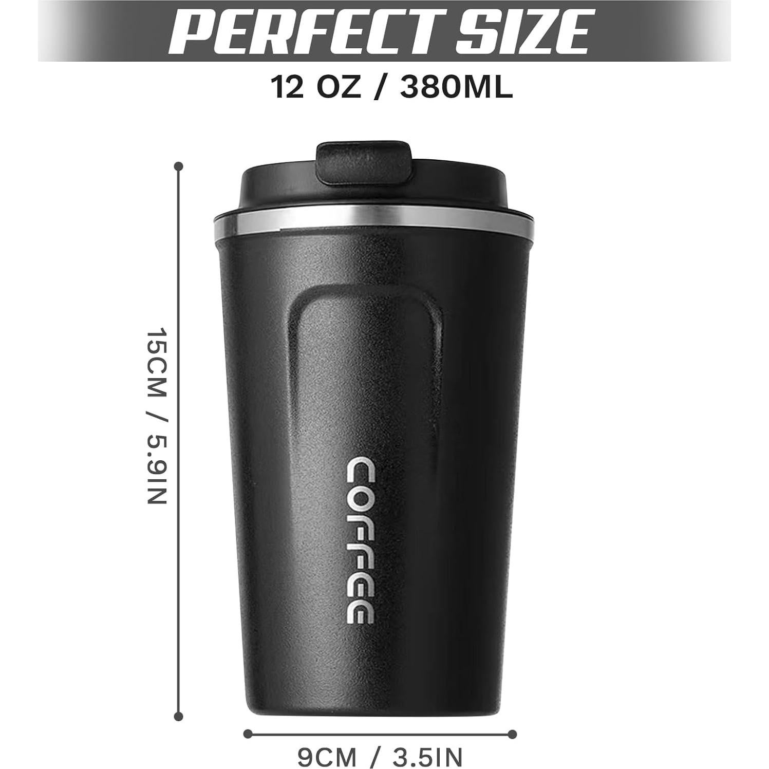 Taza de viaje SPLMIFA 380ml acero inoxidable a prueba de fugas