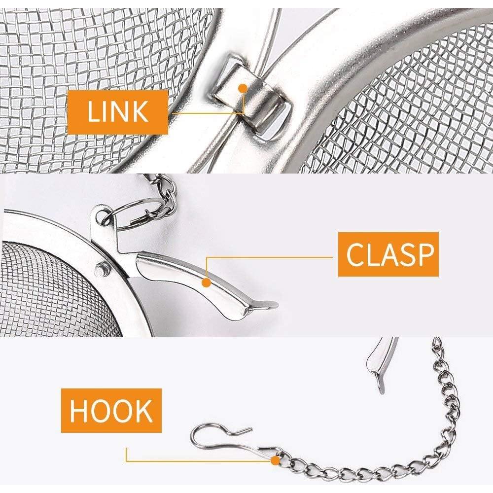 Colador de Té de Acero Inoxidable Fu Store - 2 Piezas 5.3 cm