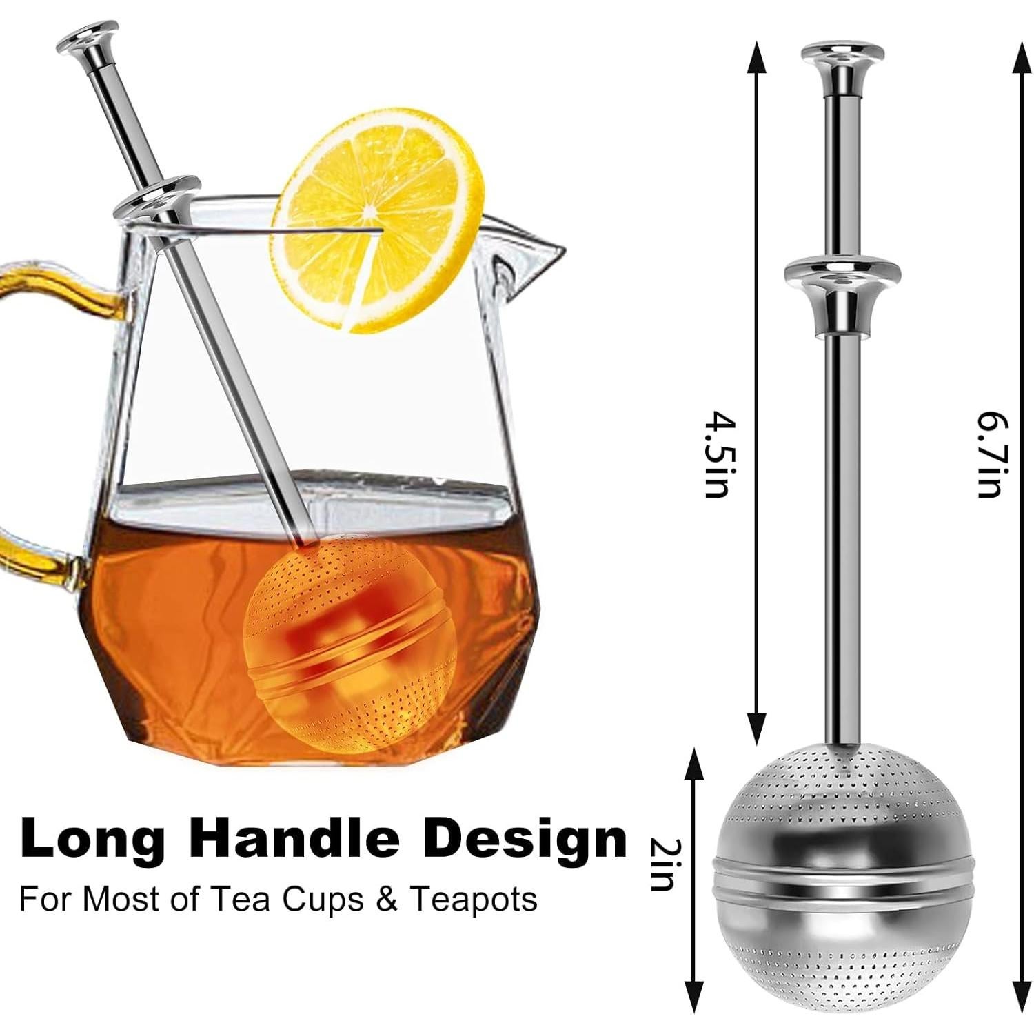 Infusor de Té Numola de Acero Inoxidable Largo x2 - 17 cm