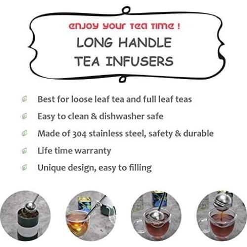 Infusor de Té Numola de Acero Inoxidable Largo x2 - 17 cm