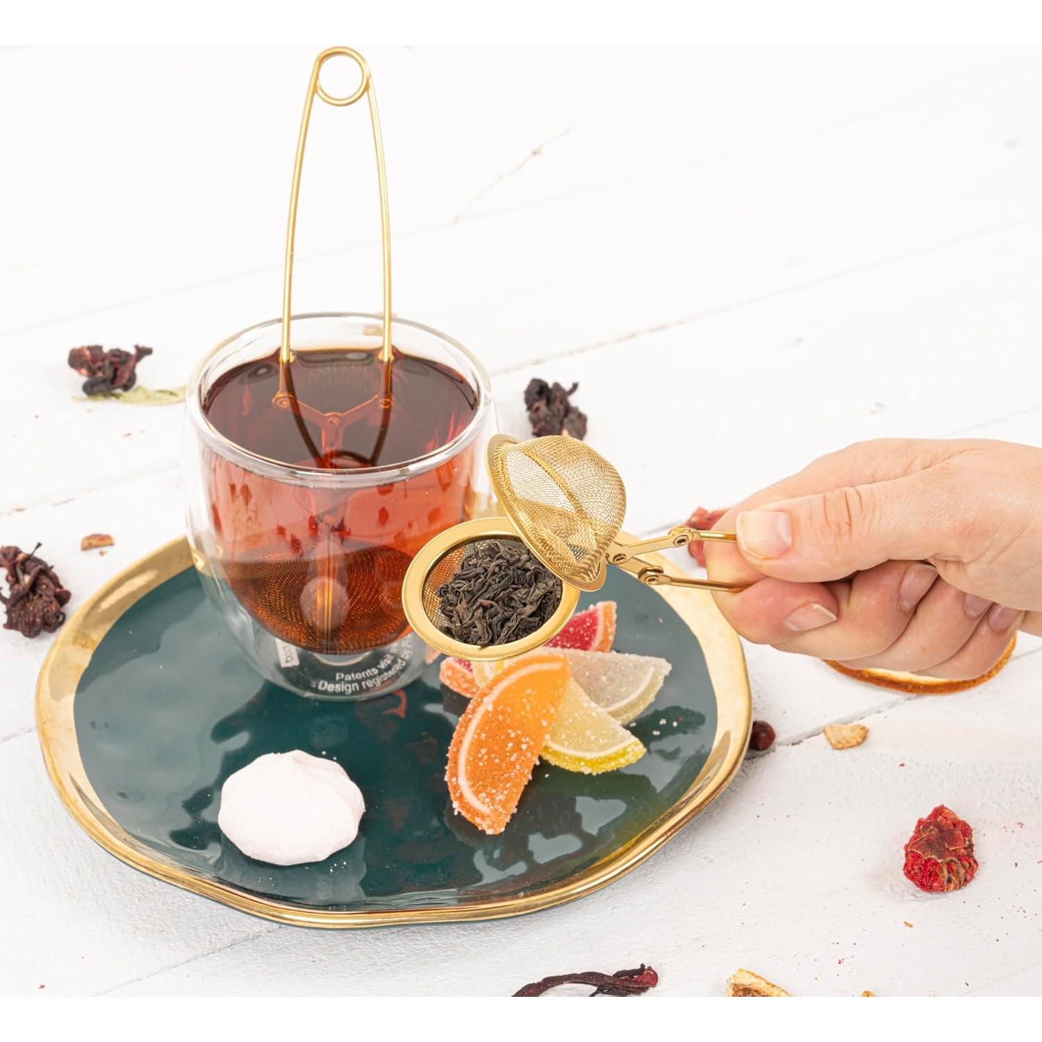 Colador de Té LEVLOVS Snap Ball Acero Inoxidable Paquete de 3