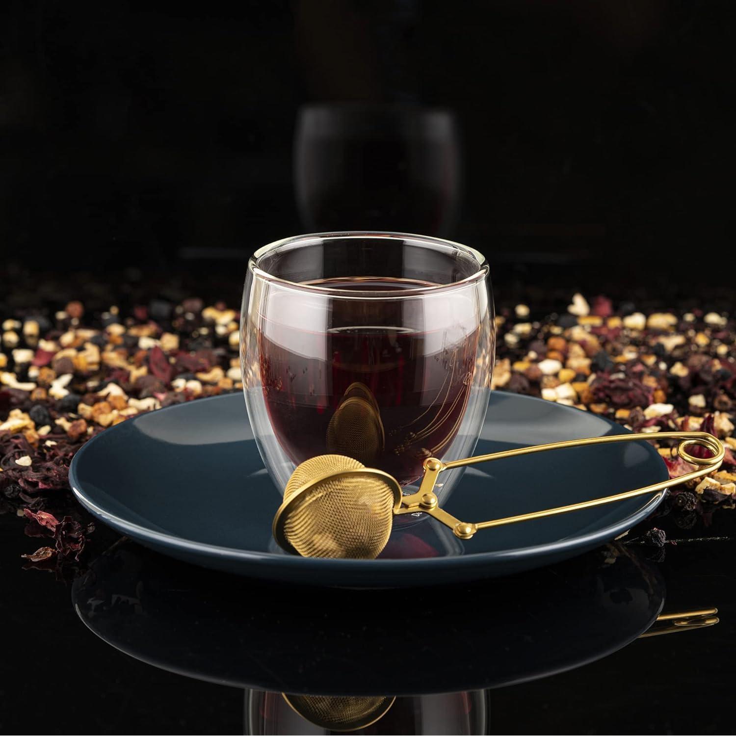 Colador de Té LEVLOVS Snap Ball Acero Inoxidable Paquete de 3