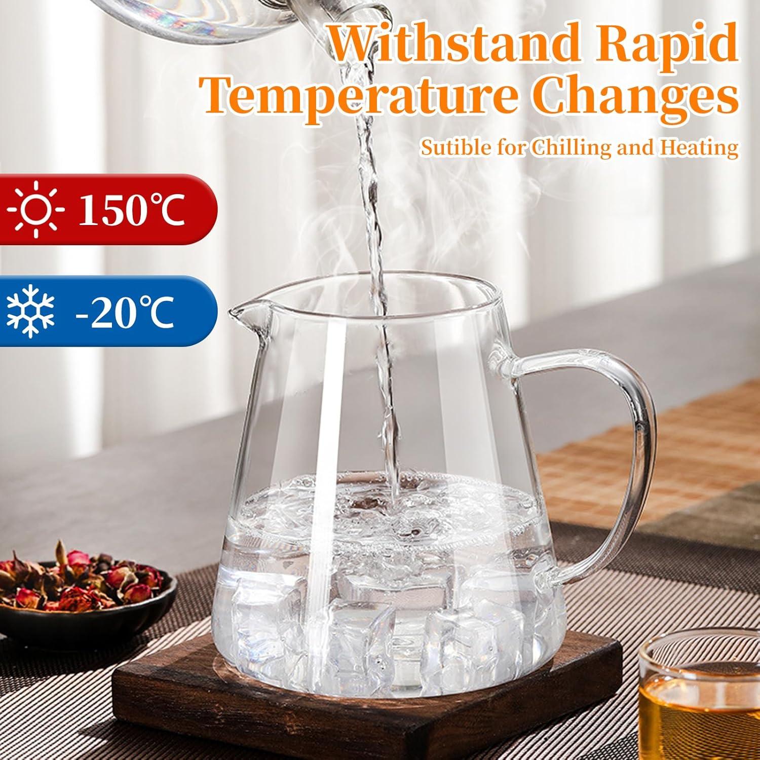 Tetera de vidrio BanYakong 550ml con infusor de acero inoxidable