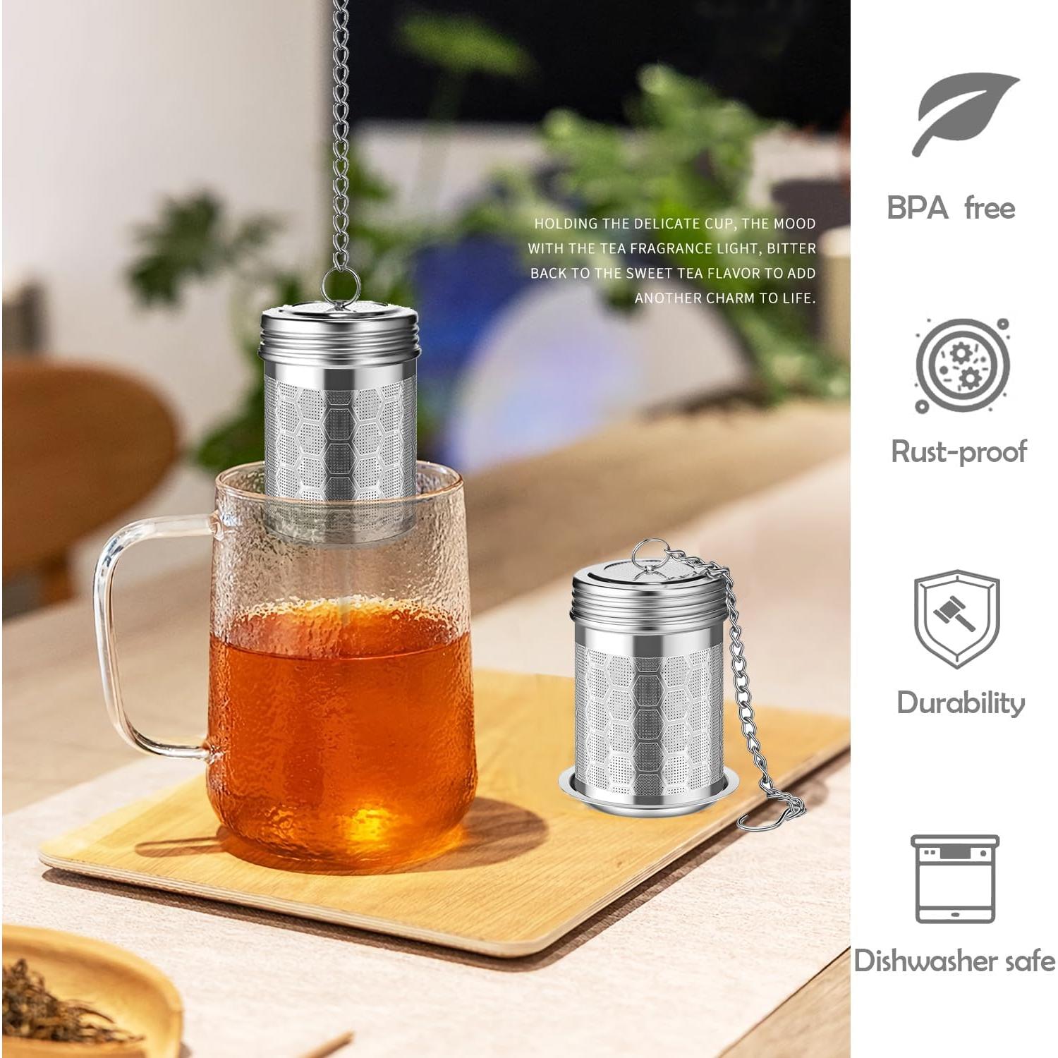 Paquete de 2 Infusores de Té HAWOWZ Acero Inoxidable 4 cm