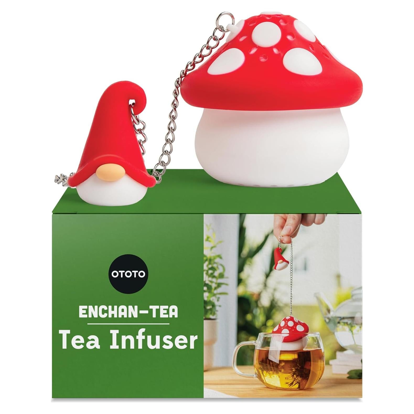 Infusor de Té OTOTO Enchan-Tea Gnomo Reutilizable Rojo