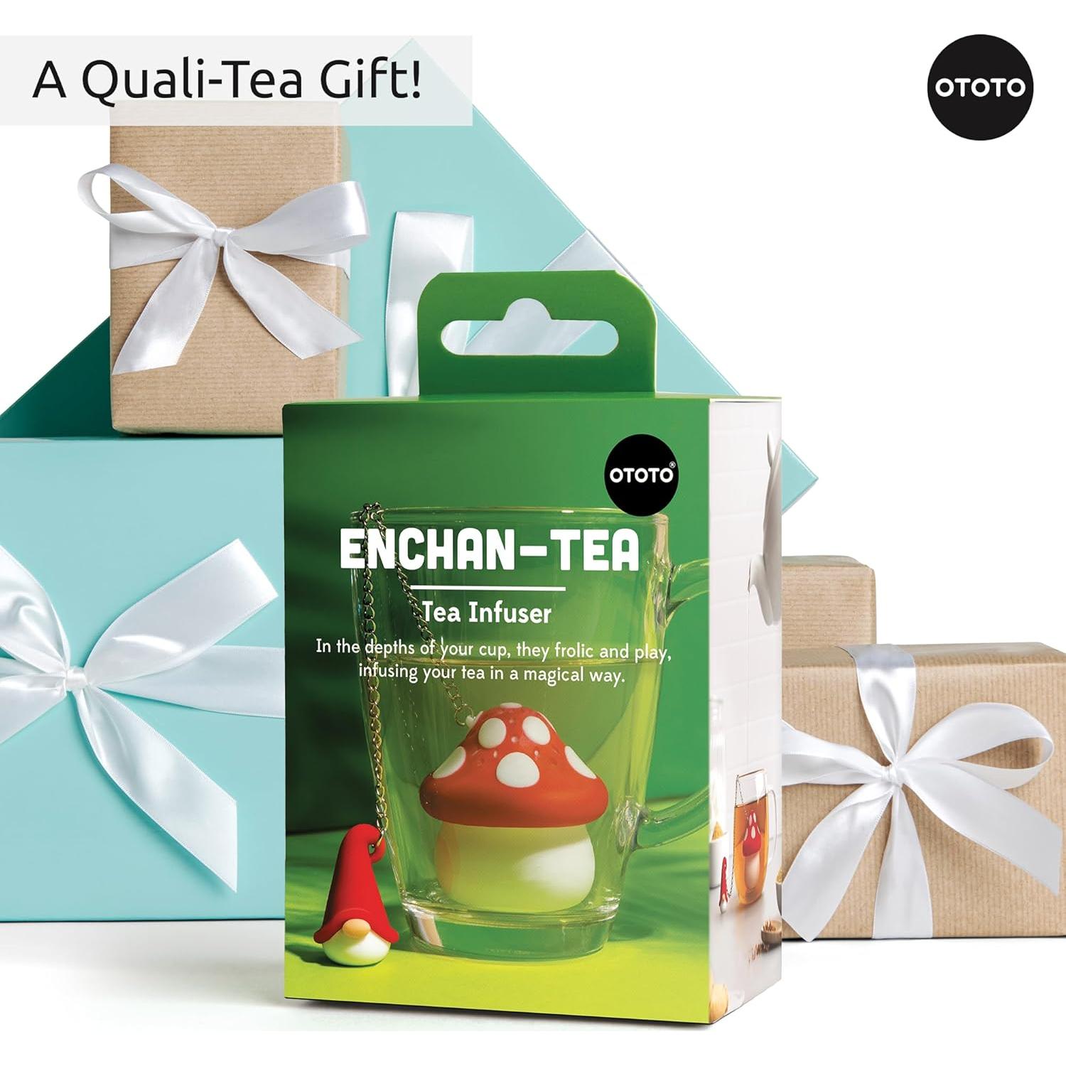 Infusor de Té OTOTO Enchan-Tea Gnomo Reutilizable Rojo