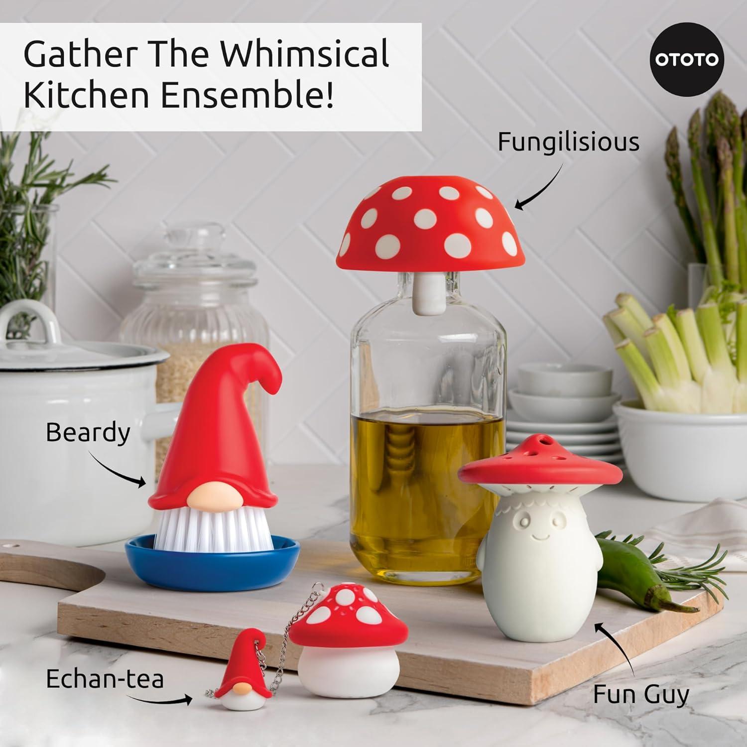 Infusor de Té OTOTO Enchan-Tea Gnomo Reutilizable Rojo