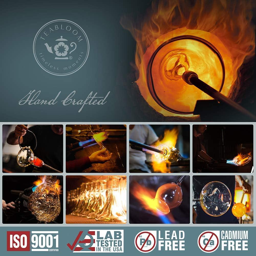 Tetera de vidrio Teabloom Celebration 1.0 L con infusor