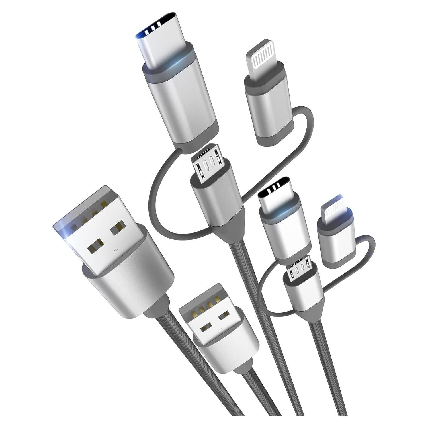 Adaptador de Carga 3 en 1 MICFLIP Lightning/Type-C/Micro USB