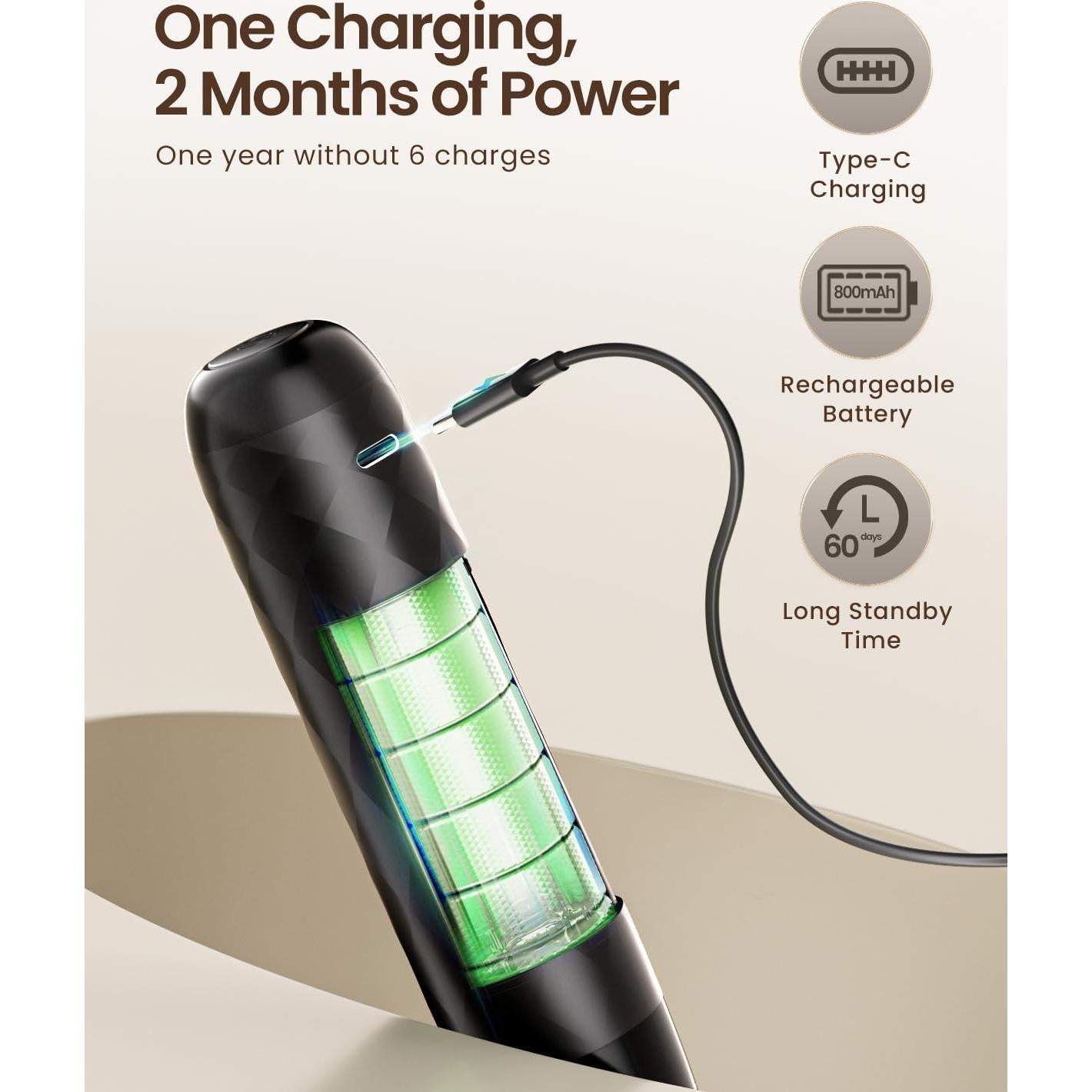 Espumador de Leche Recargable Maestri House MHMF06 Negro