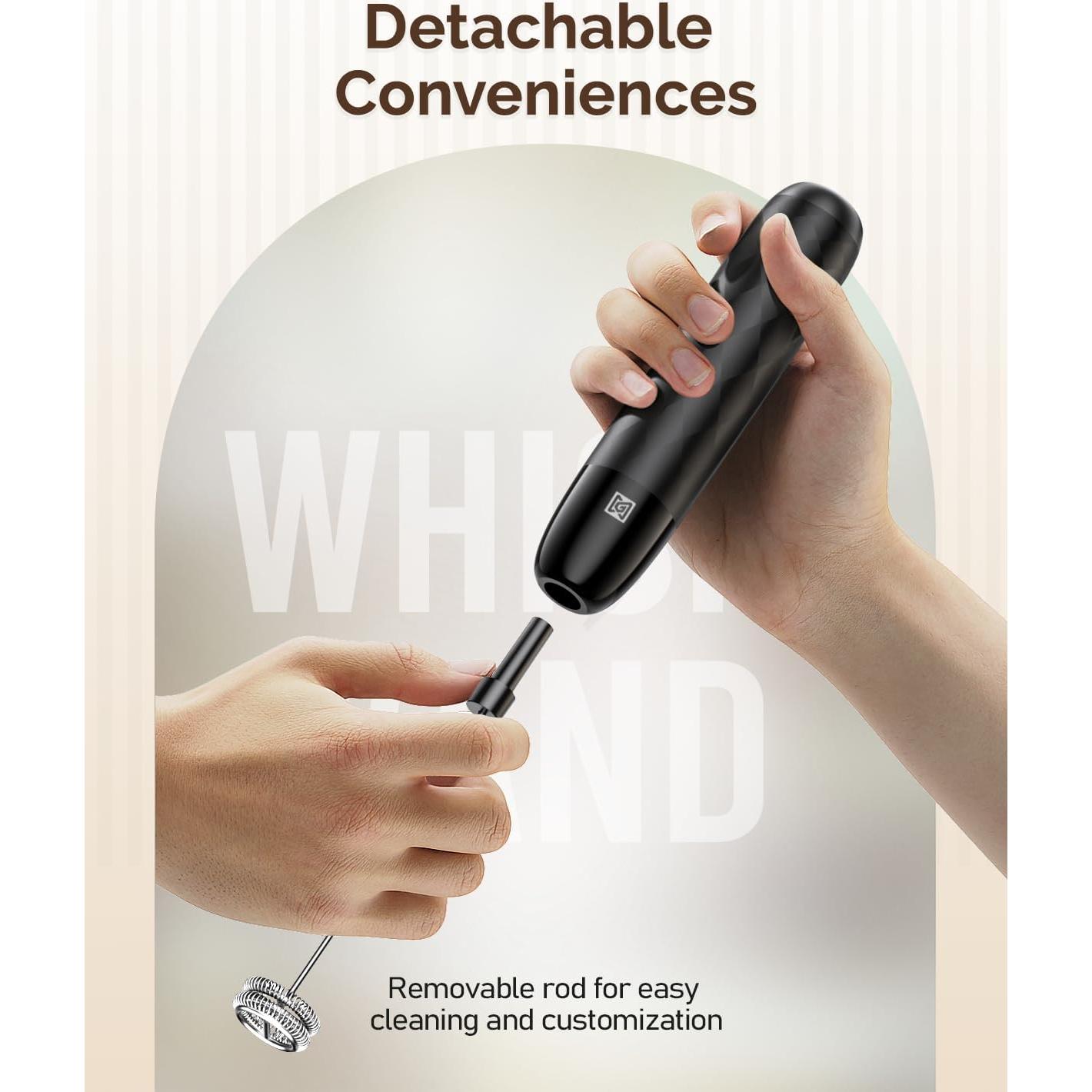 Espumador de Leche Recargable Maestri House MHMF06 Negro