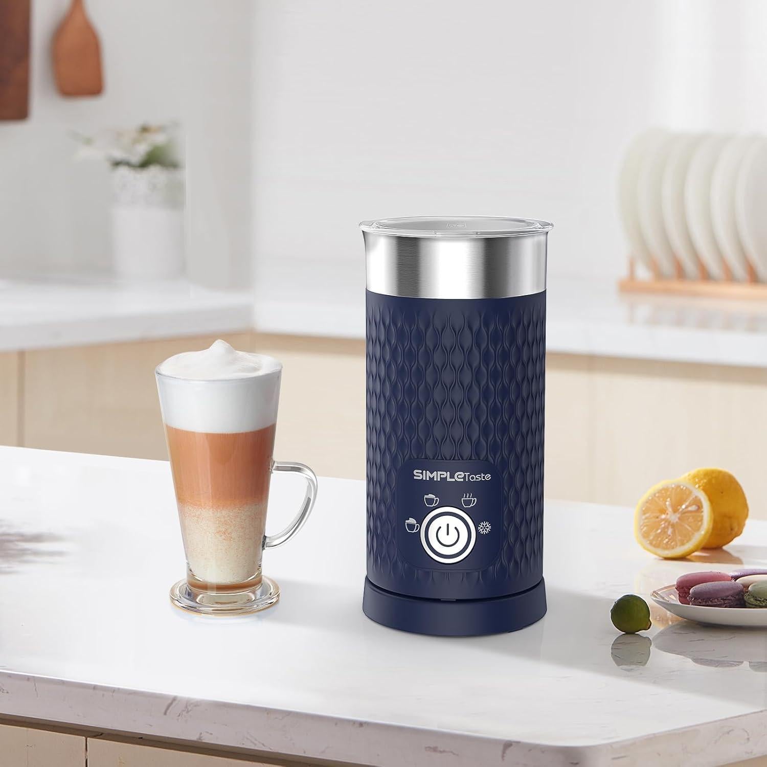 Espumador de Leche Eléctrico SIMPLETASTE 4-en-1 300ml Azul