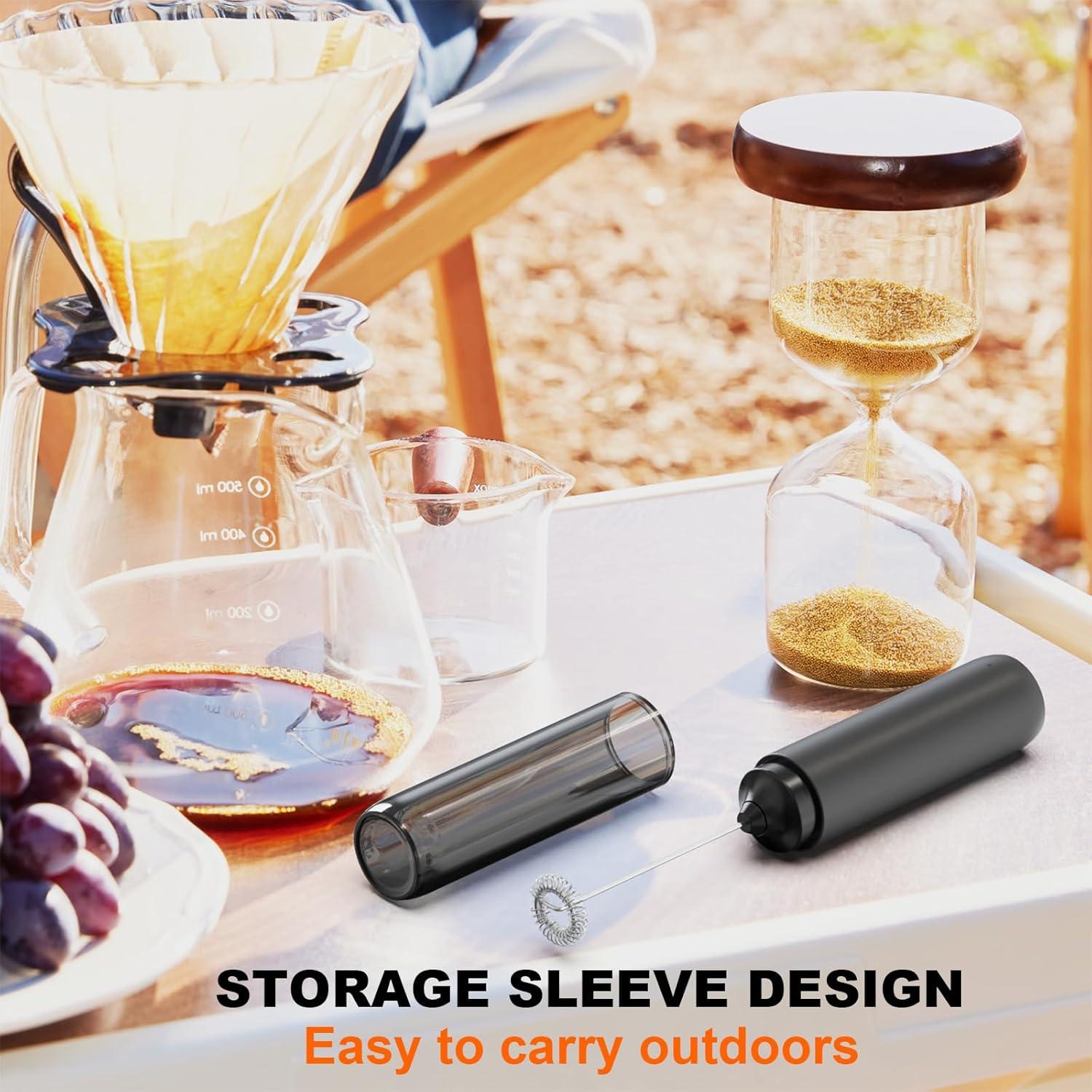 Espumador de Leche Eléctrico SOENGLYUN Recargable Negro