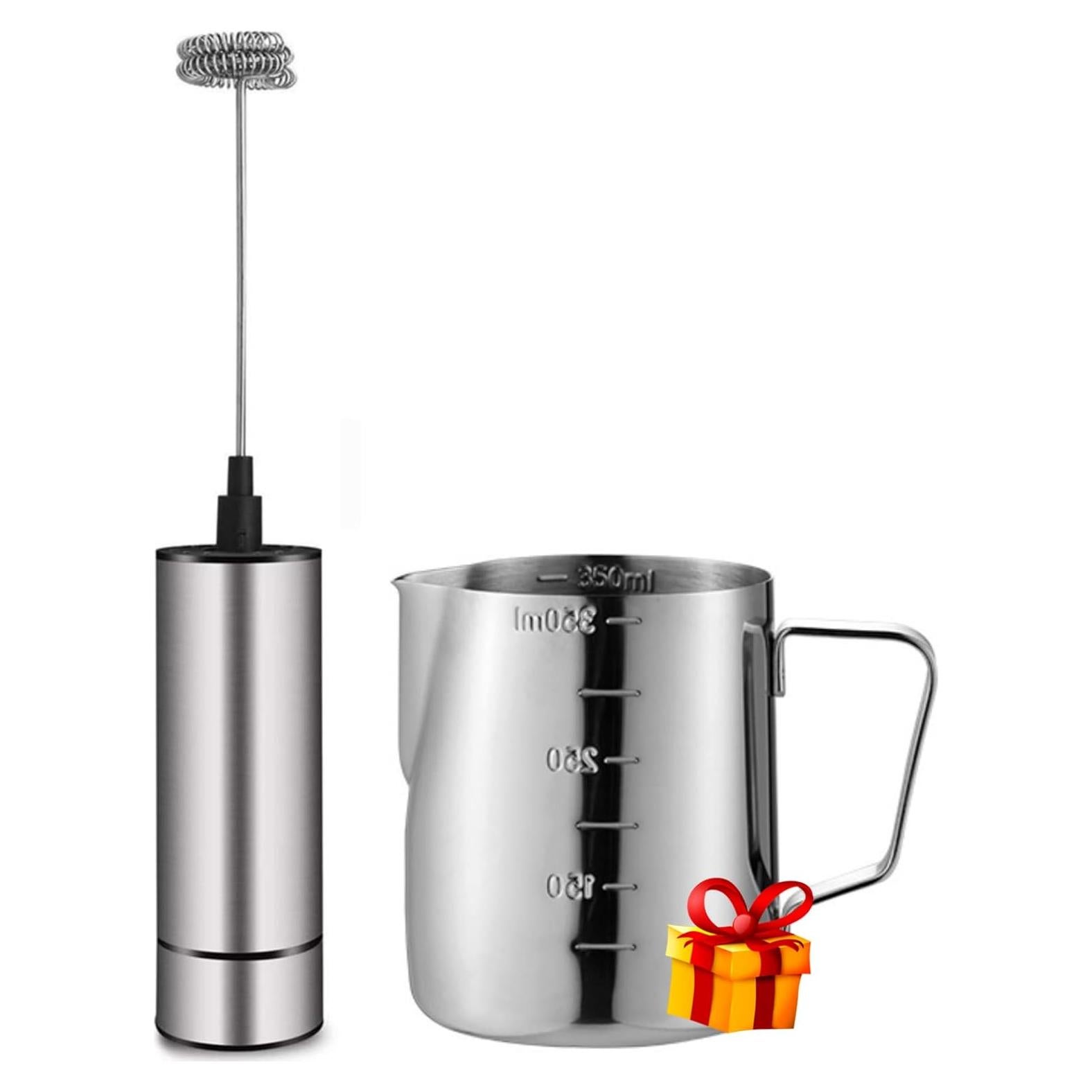 Espumador de Leche Eléctrico Basecent 350ml Acero Inoxidable