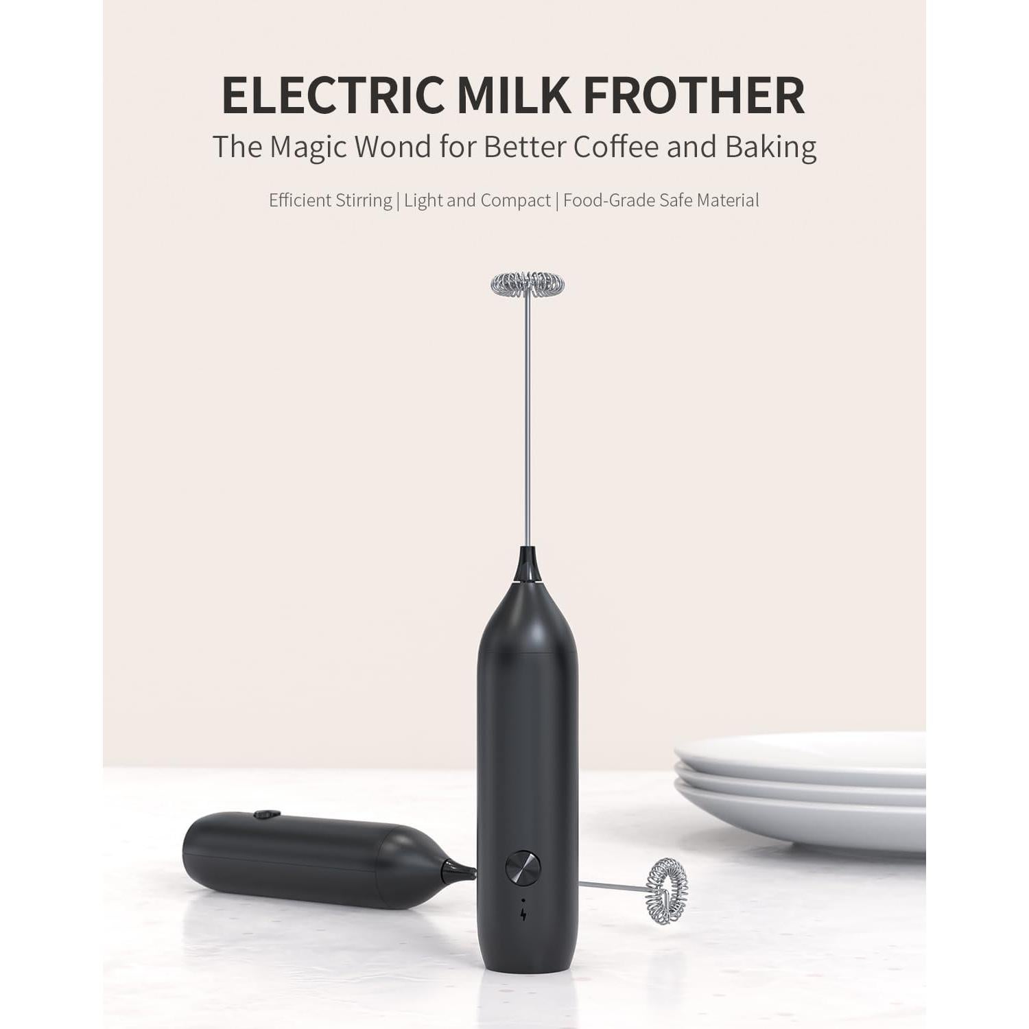 Espumador de Leche CIRCLE JOY Recargable USB Negro 5W