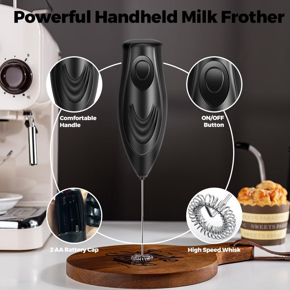 Batidor de Leche Eléctrico Portátil YOMLLIANG - Negro