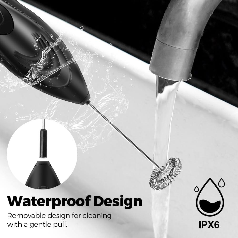 Batidor de Leche Eléctrico Portátil YOMLLIANG - Negro