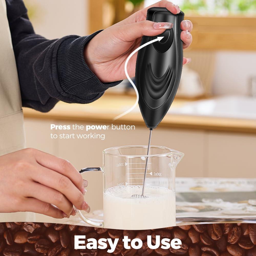 Batidor de Leche Eléctrico Portátil YOMLLIANG - Negro