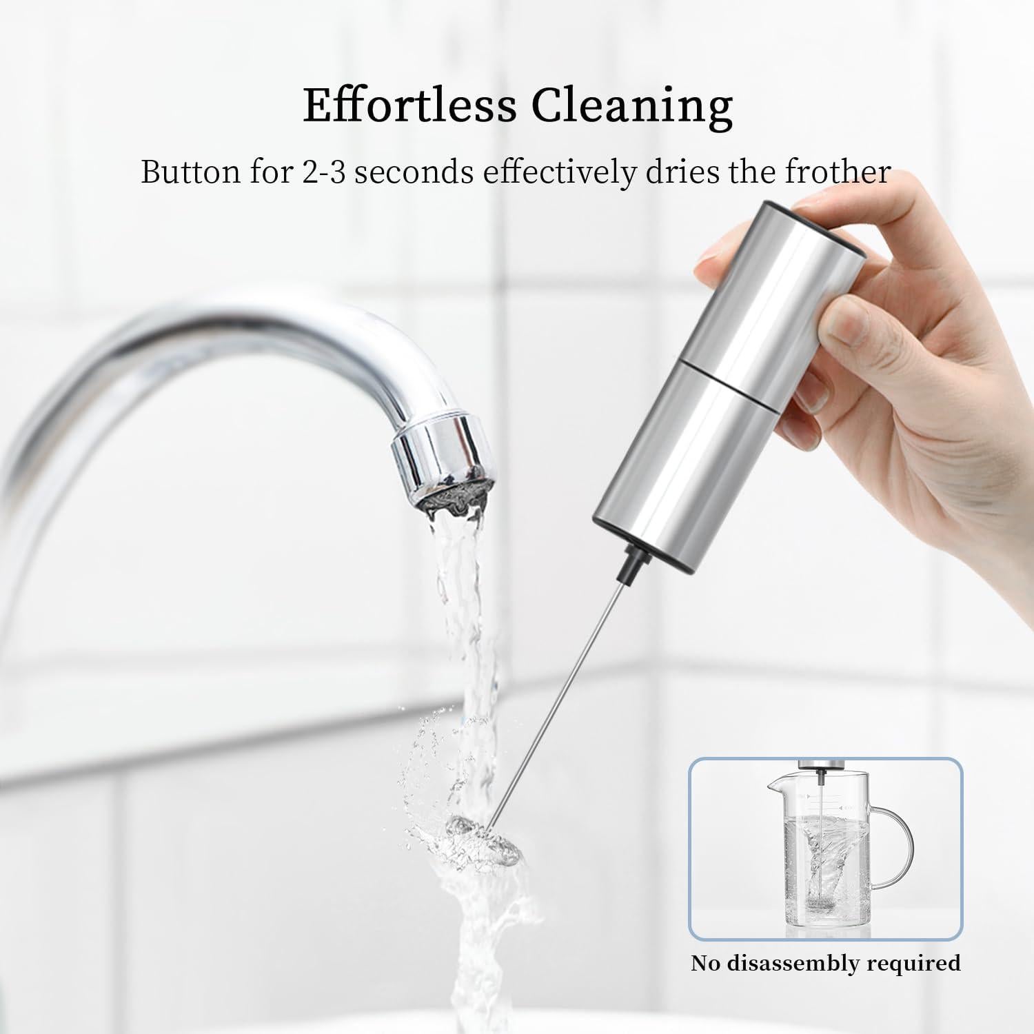 Espumador de Leche Eléctrico ELMWAY KJBQ-9 Acero Inoxidable