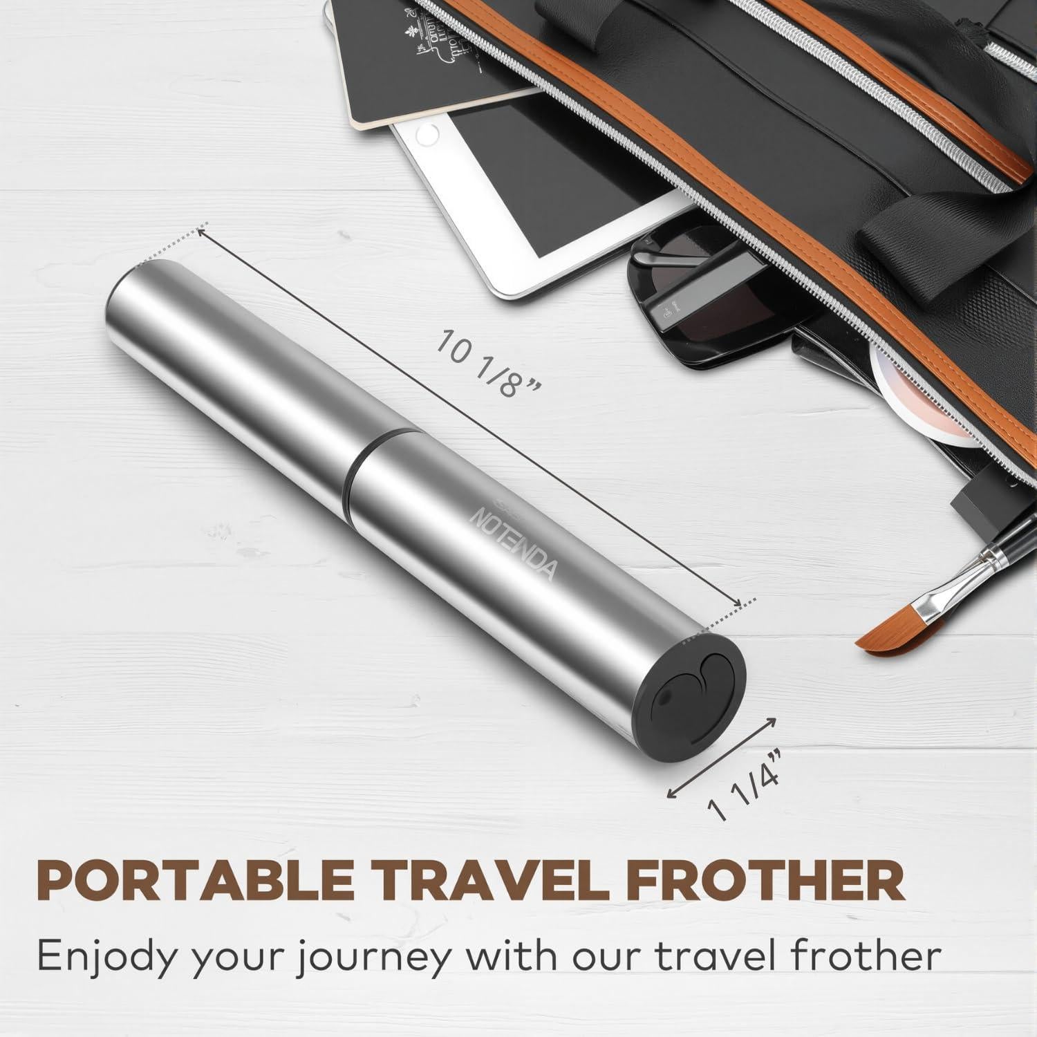 Espumador de Leche Recargable VOMELON 2 Velocidades Acero Inoxidable