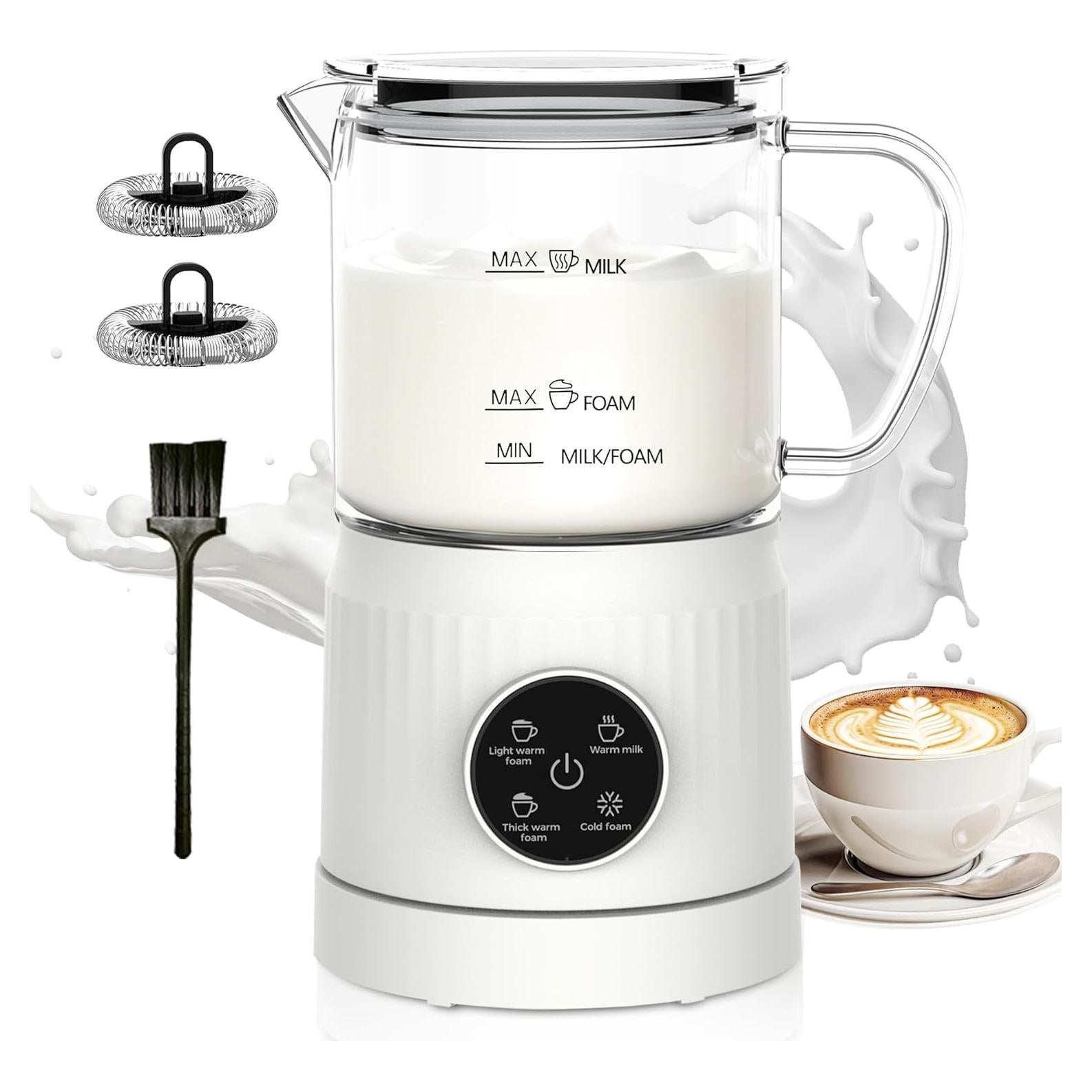 Espumador de Leche Eléctrico Casimhu 400ml Blanco 4-en-1