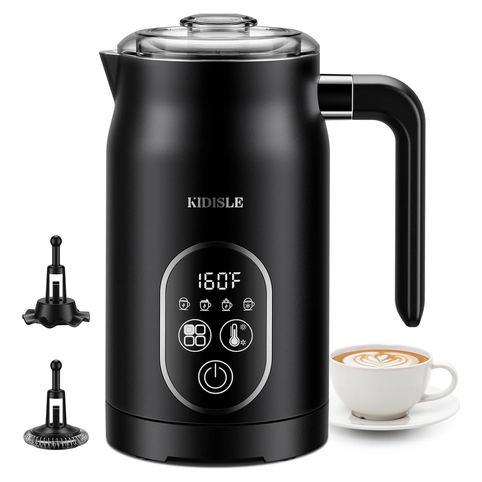 Espumador de Leche Eléctrico KIDISLE 4-en-1 500W Negro