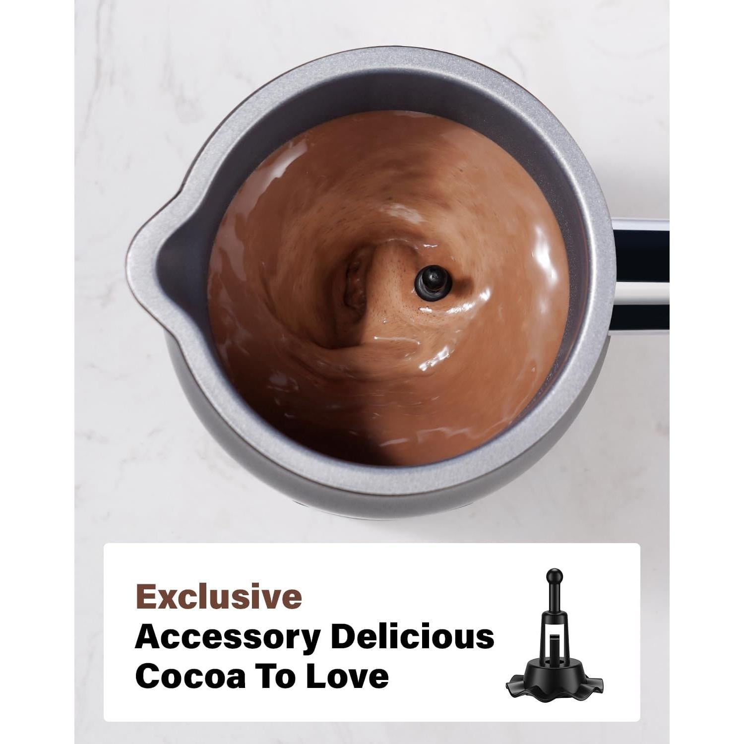 Espumador de Leche Eléctrico KIDISLE 4-en-1 500W Negro