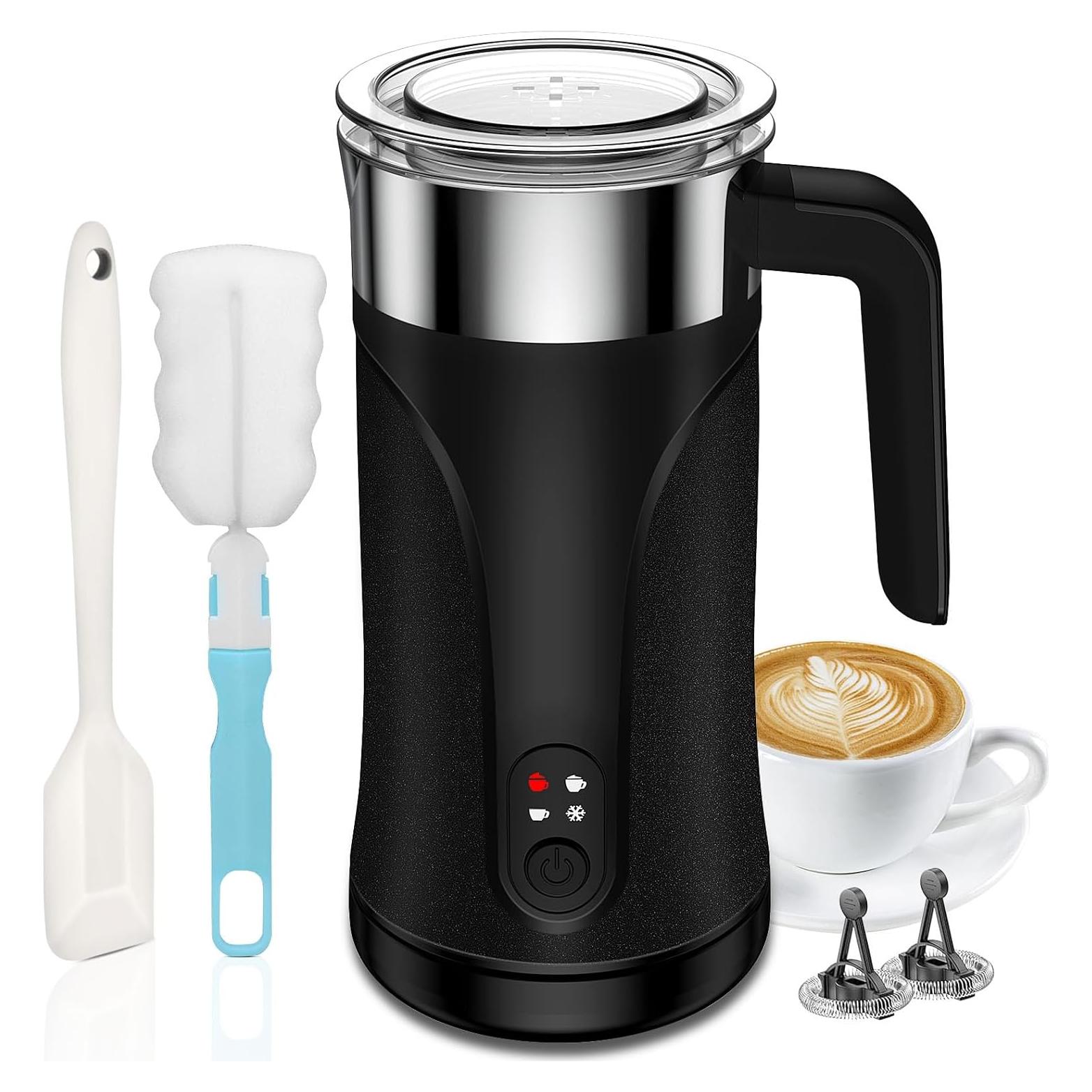 Espumador de Leche Ovetedot 300ml Automático 4 en 1 Negro