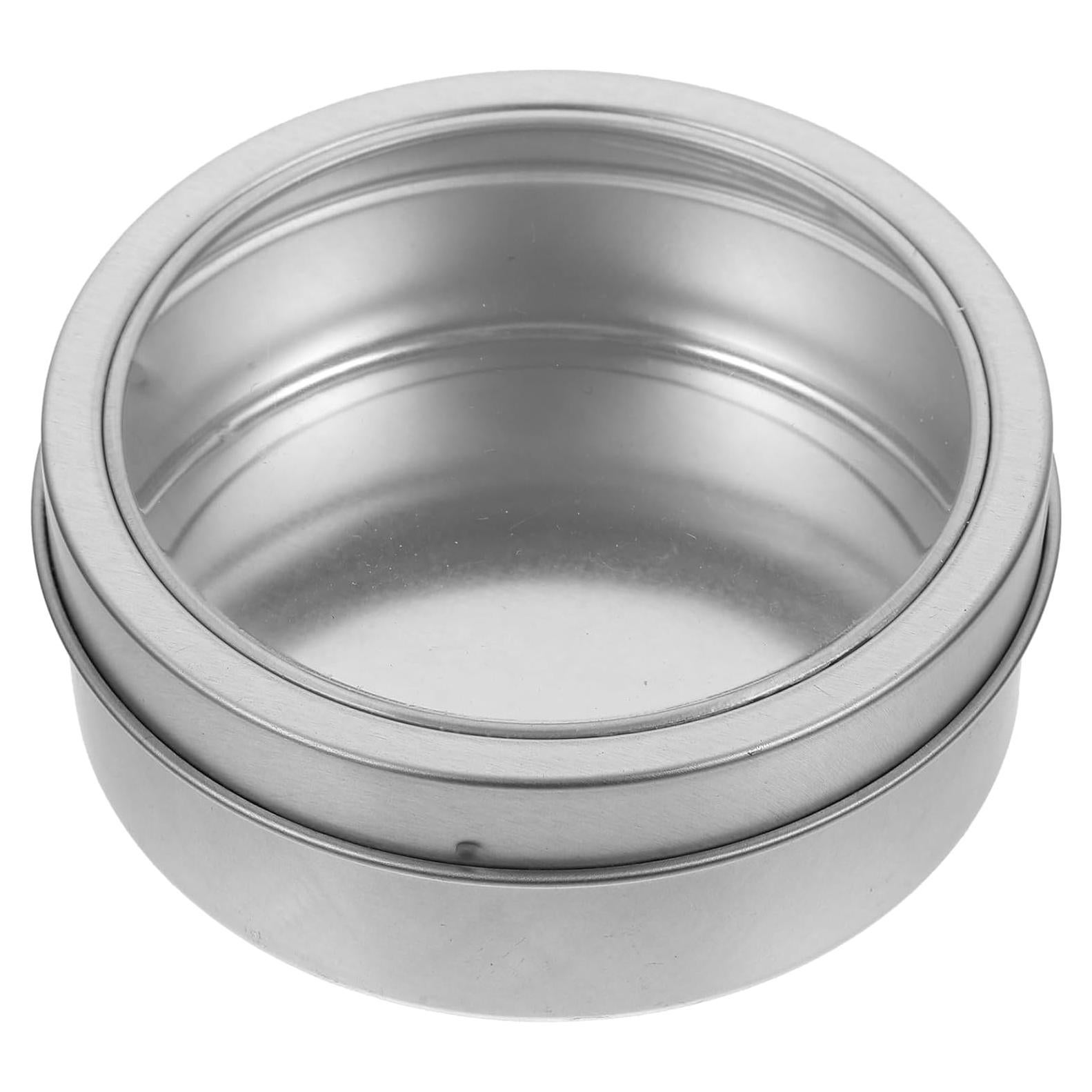 Garneck Latas de Aluminio 85g - Contenedor Redondo Magnético