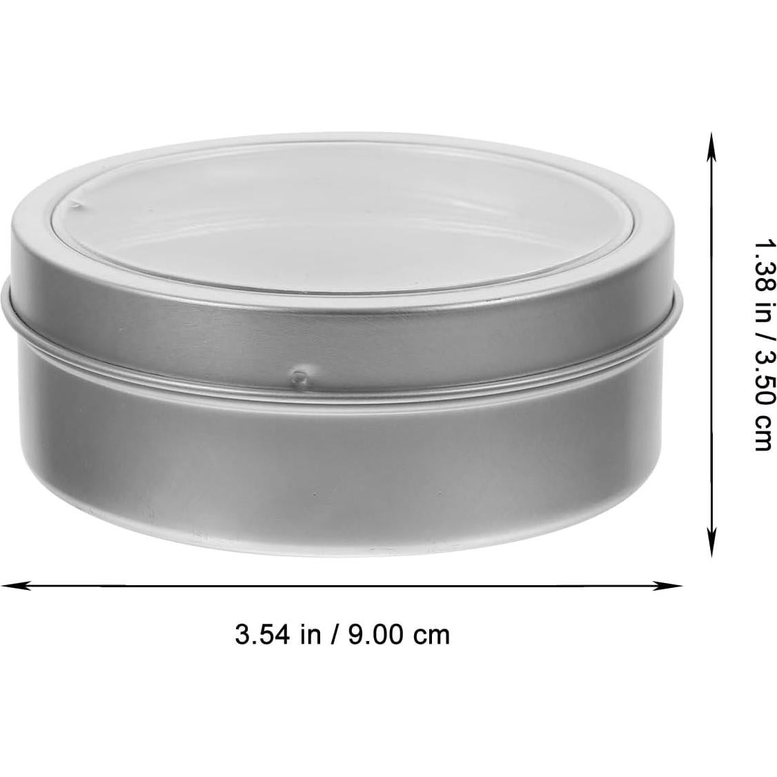 Garneck Latas de Aluminio 85g - Contenedor Redondo Magnético