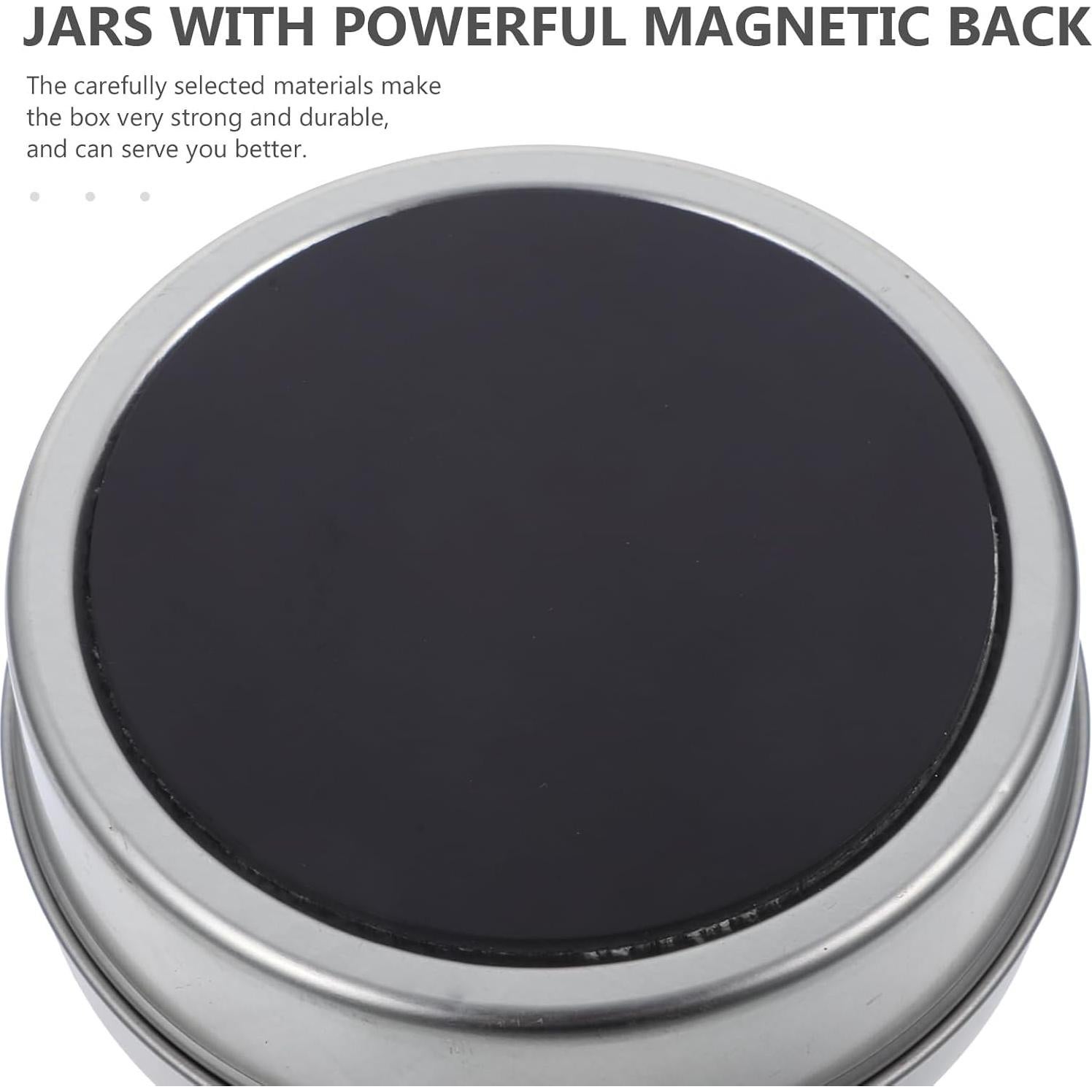 Garneck Latas de Aluminio 85g - Contenedor Redondo Magnético