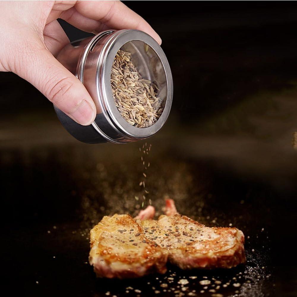 Set de 6 Latas Magnéticas para Especias XZJMY Acero Inoxidable