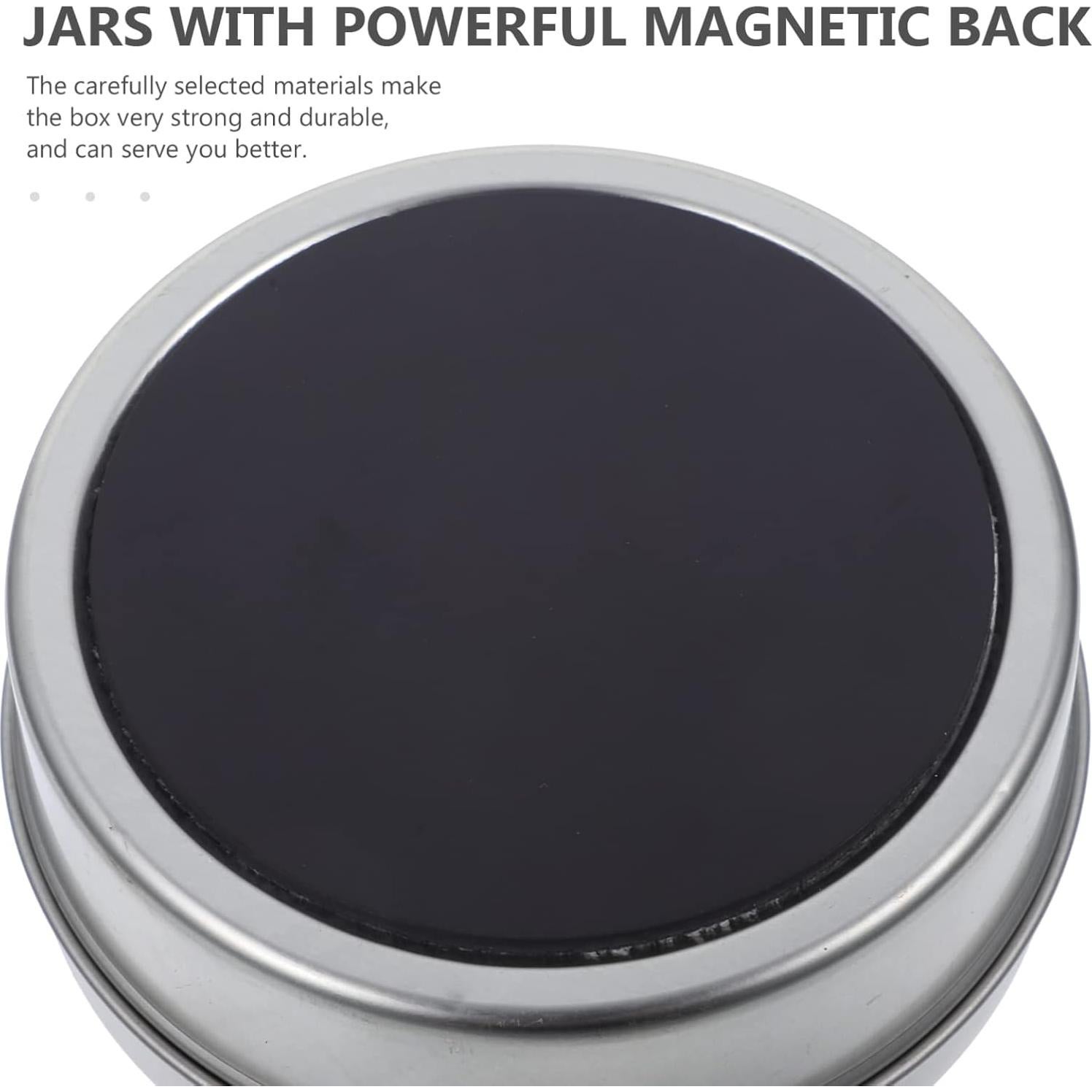 Garneck 2 Pcs Caja de Especias Magnética Aluminio 9cm