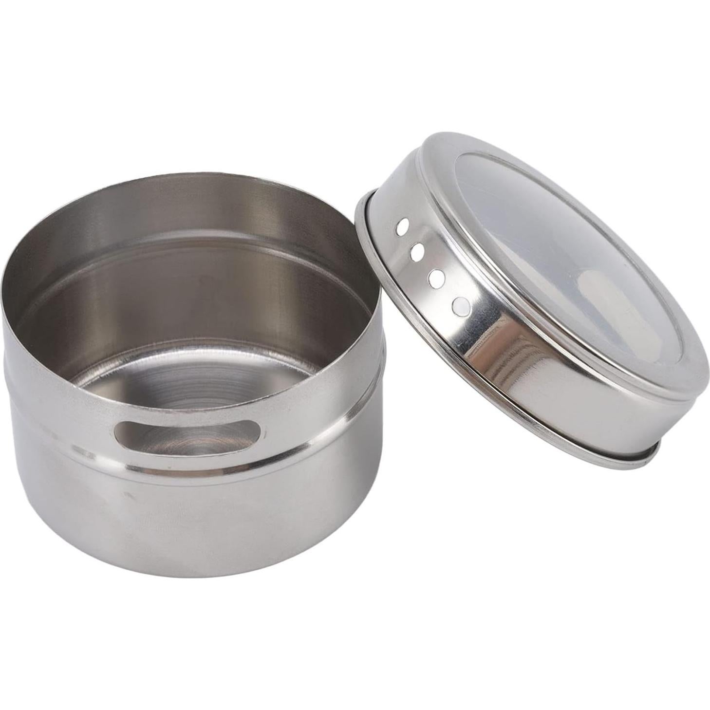 Latas Magnéticas para Especias BYERZ - Acero Inoxidable, 4 Piezas