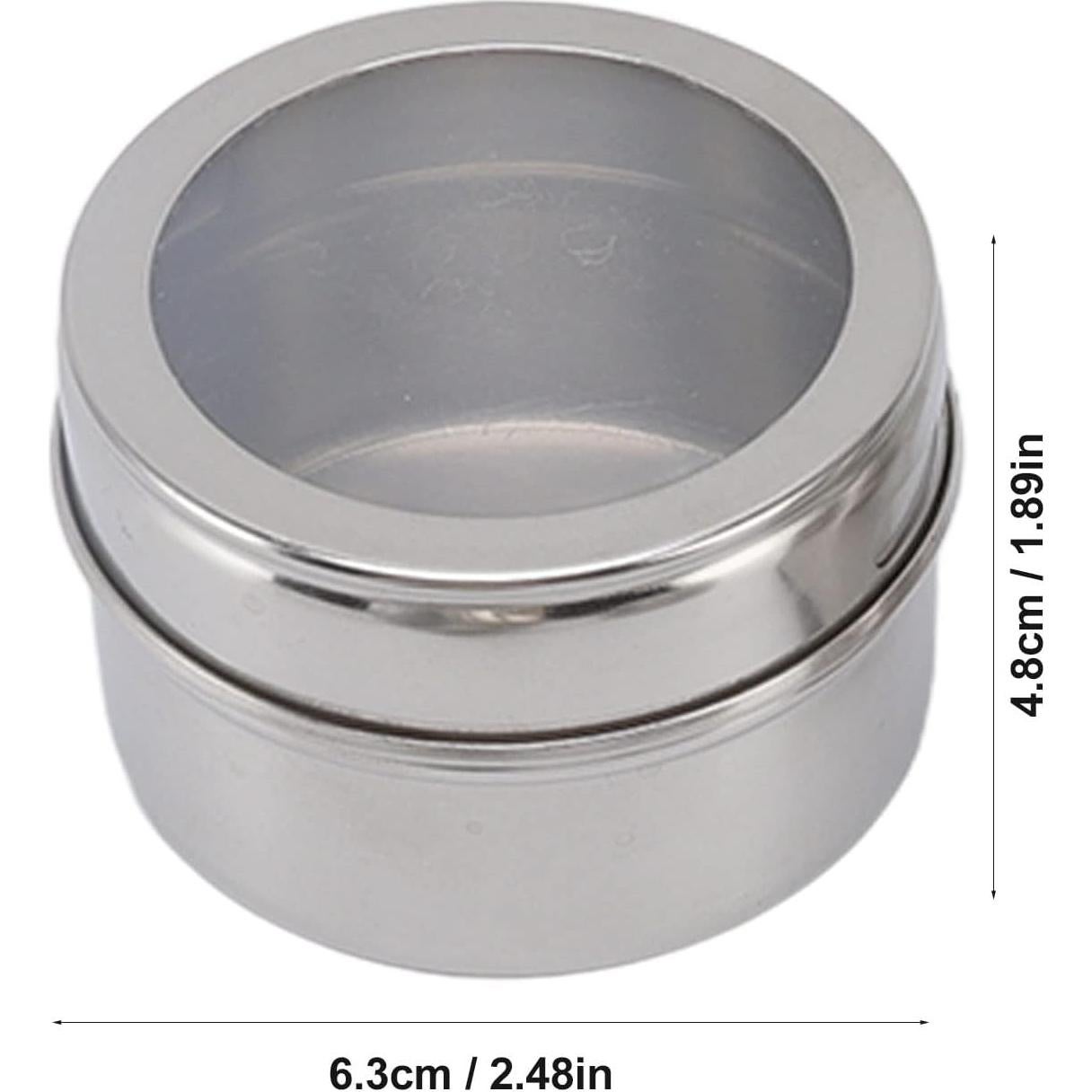 Latas Magnéticas para Especias BYERZ - Acero Inoxidable, 4 Piezas