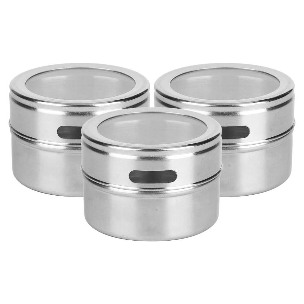 Set de 3 Latas de Especias Magnéticas Tomotato - Acero Inoxidable