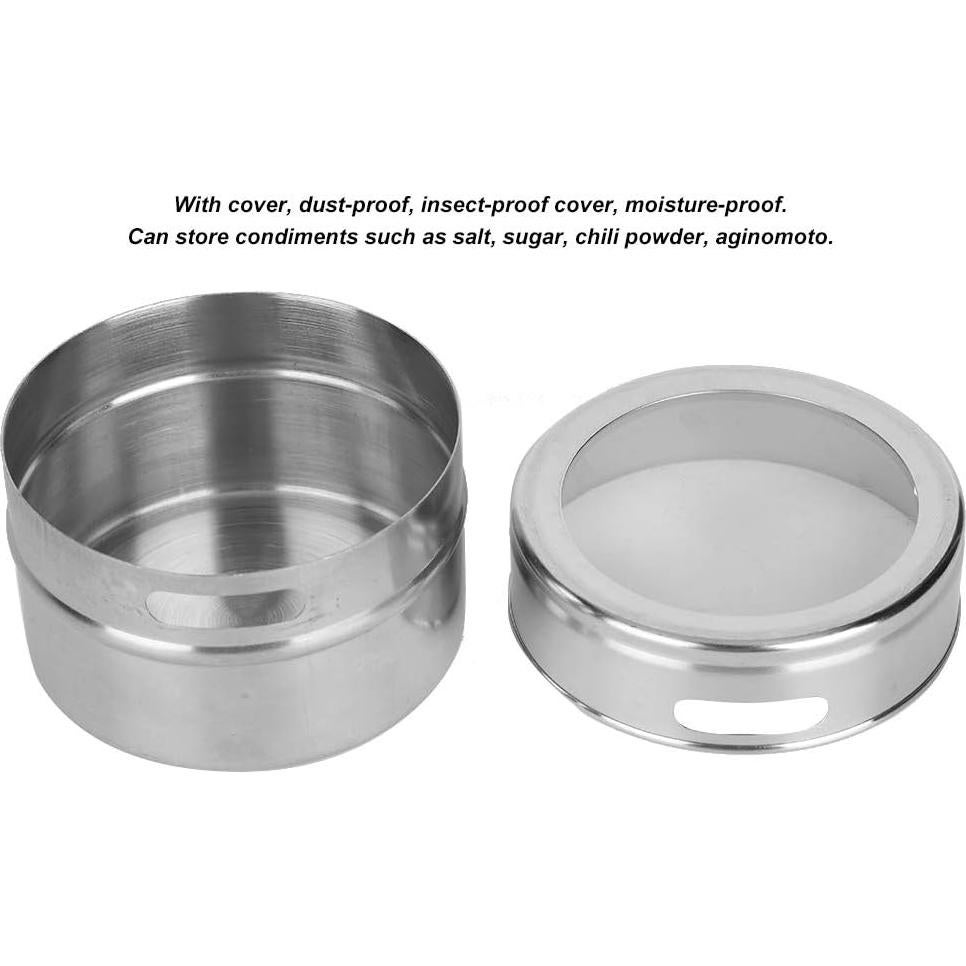 Set de 3 Latas de Especias Magnéticas Tomotato - Acero Inoxidable