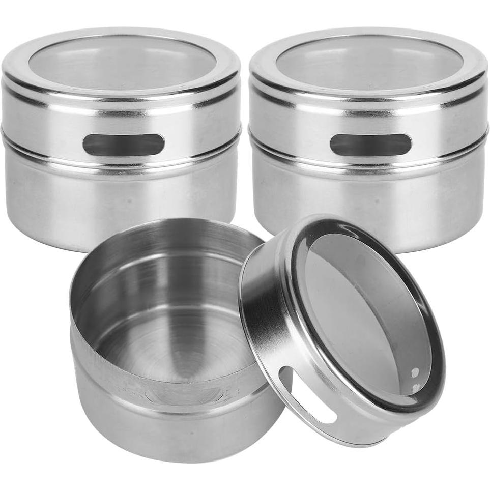 Set de 3 Latas de Especias Magnéticas Tomotato - Acero Inoxidable