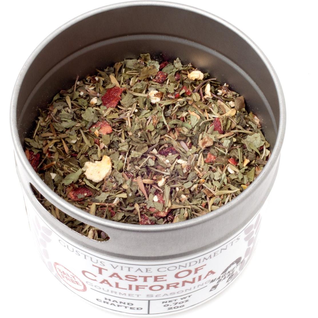 Colección de Condimentos Gourmet Sin Sal Gustus Vitae - 6 Latas Magnéticas