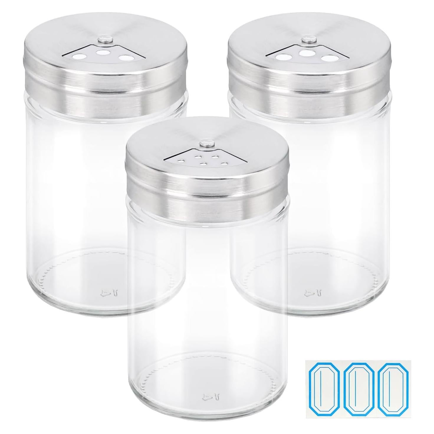 Tarros de Especias Segarty, Set de 3 Botellas de 80ml con Dosificador