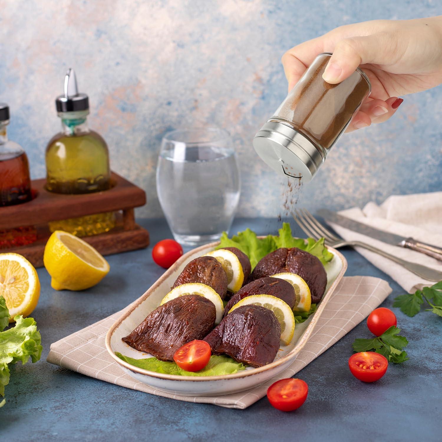 Tarros de Especias Segarty, Set de 3 Botellas de 80ml con Dosificador